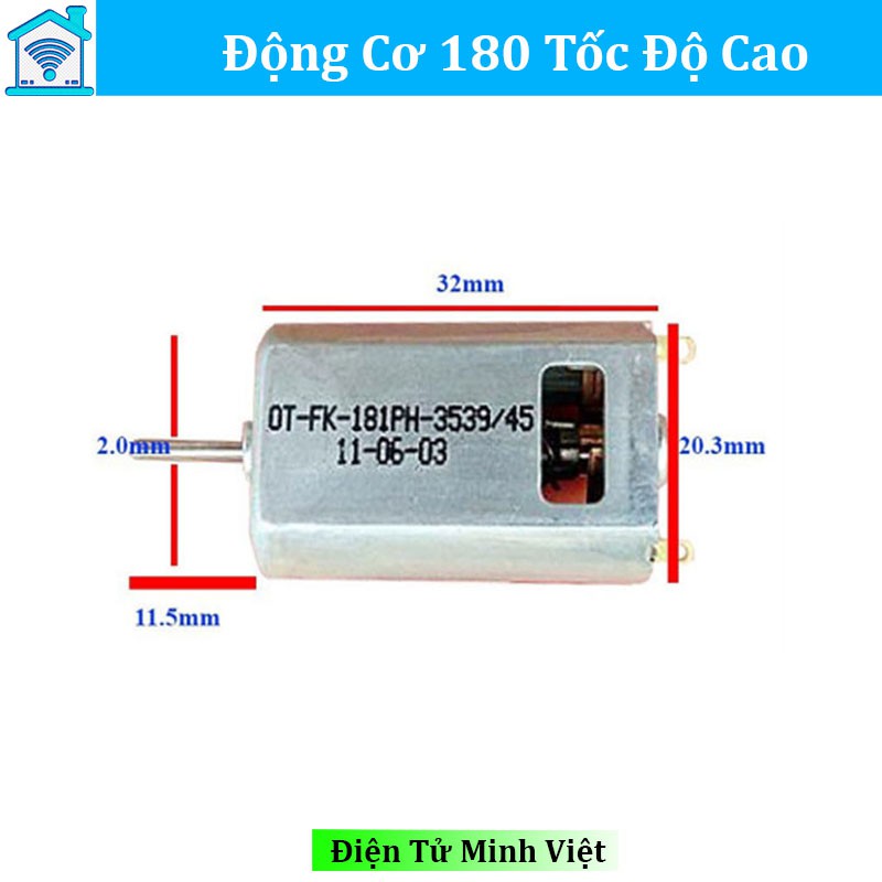 Động Cơ 180 Tốc Độ Cao 3-12VDC