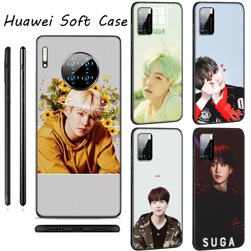 Ốp điện thoại mềm hình Bts Suga LU30 cho Huawei Y6P Y7A Y9A Y6 Y7 Prime 2019 2018 2017