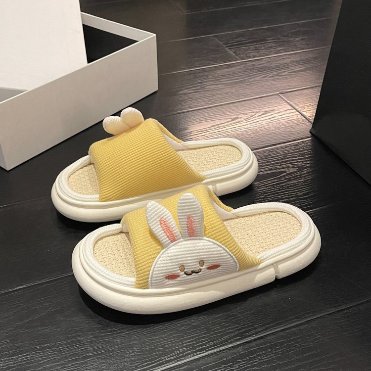 Dép lê nữ họa tiết Thỏ 🐰 Mẫu dép bông hình thú cao cấp SIÊU SANG cho các nàng MSP 88s thỏ