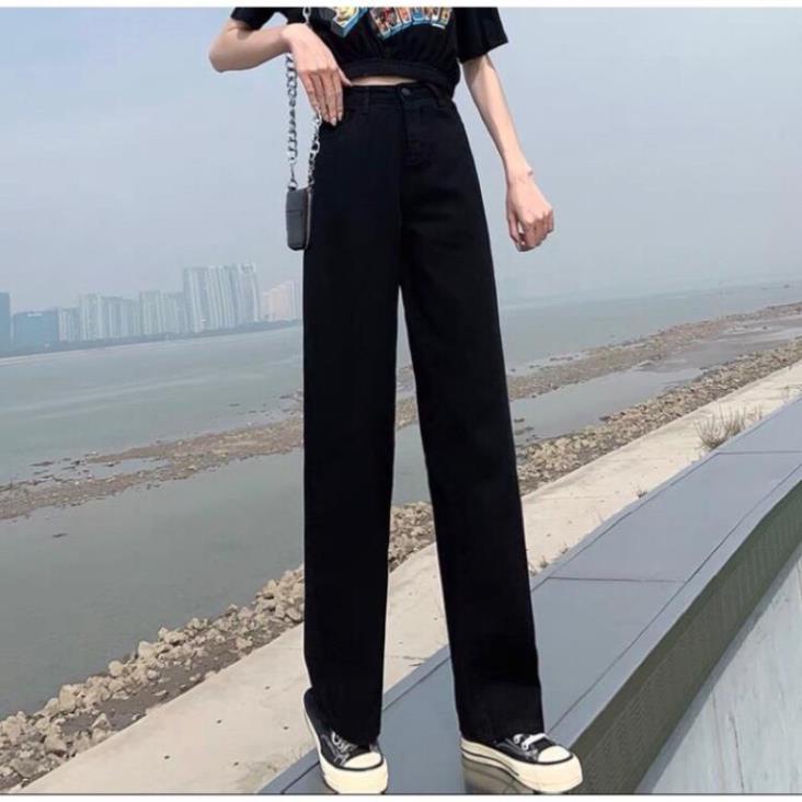 quần jean nữ màu đen dáng xuông màu đen hot nhất 2022 jeanTH | BigBuy360 - bigbuy360.vn