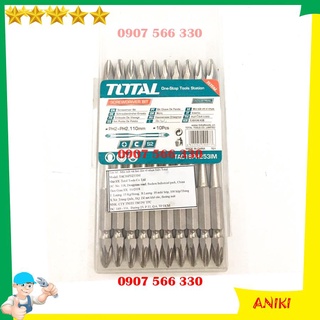 Bộ 10 mũi siết vít 2 đầu ph2+ph2 45 mm, 65mm, 110mm, 150mm total1234