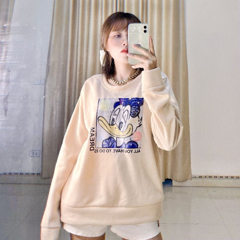 ÁO SWEATER NỈ NỮ - ÁO NỈ NỮ LÓT LÔNG ULZZANG }