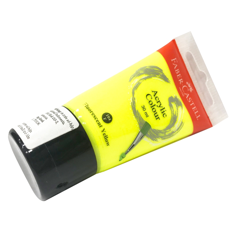 Tuýp Màu Vẽ Acrylic 30ml Fluorescent Yellow (Vàng Neon) - Faber-Castell