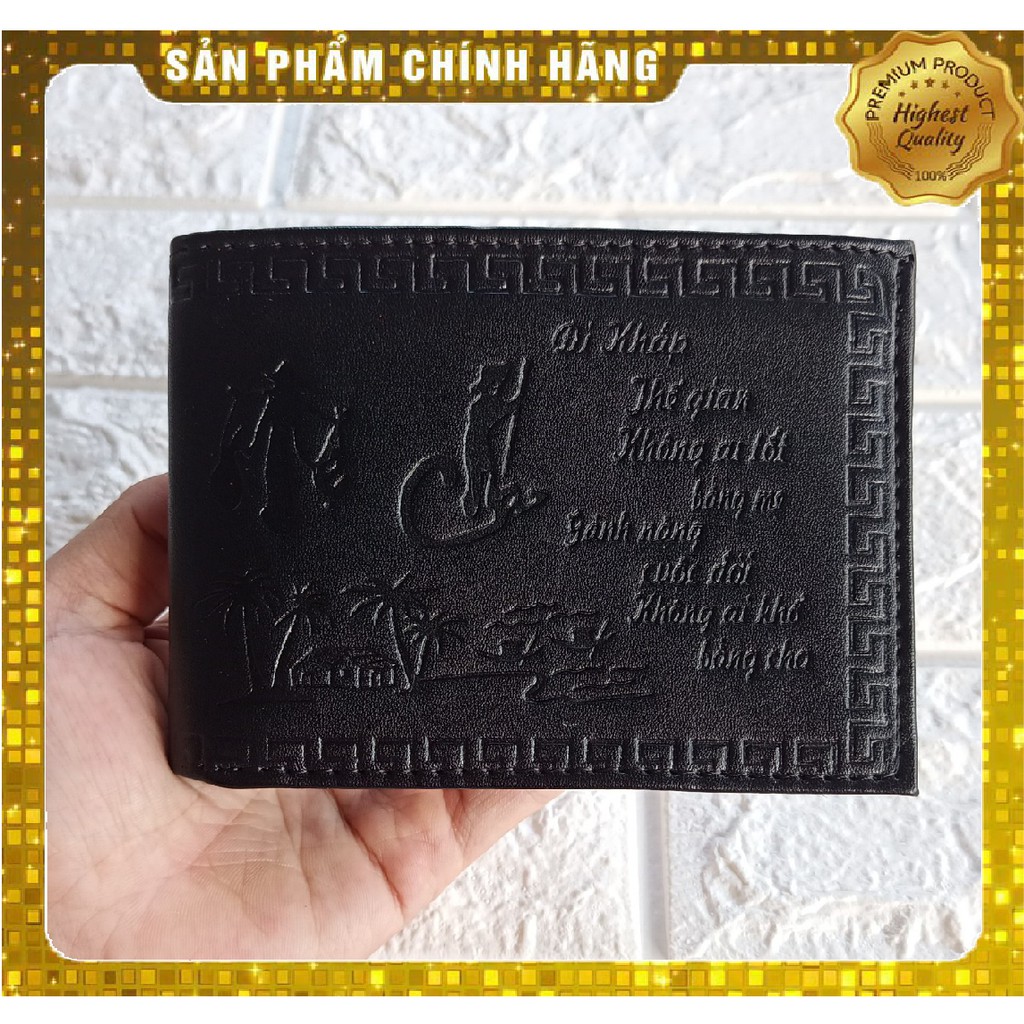 VÍ BÓP NAM DA NGANG THỜI TRANG CAO CẤP HÀNG TẠI XƯỞNG KHẮC CHA MẸ NHIỀU NGĂN KSVN017