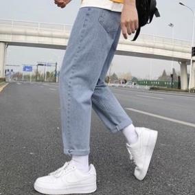 Quần jean baggy xanh bạc nam, nữ ống đứng, dáng suông, không phai, màu A02 | BigBuy360 - bigbuy360.vn