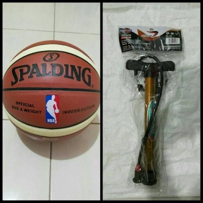 Spalding Quả Bóng Rổ + Sắt + Bóng Pomoa