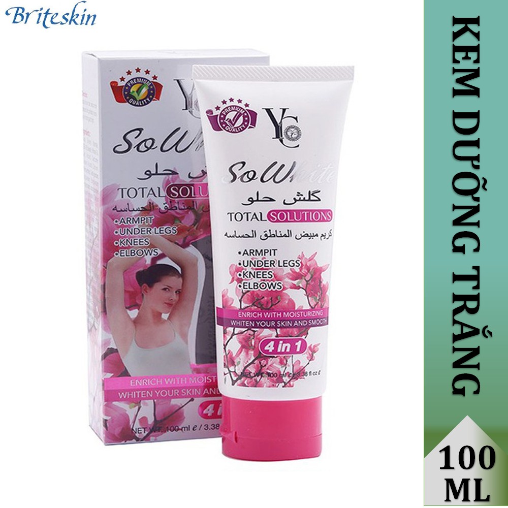 KEM DƯỠNG TRẮNG DA VÙNG NÁCH, DƯỚI CHÂN, ĐẦU GỐI, KHUỶU TAY YC (YC SO WHITE TOTAL SOLUTIONS) 100ml