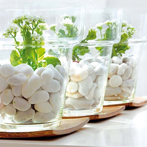Bao 15 kg sỏi trắng, đá trắng trang trí