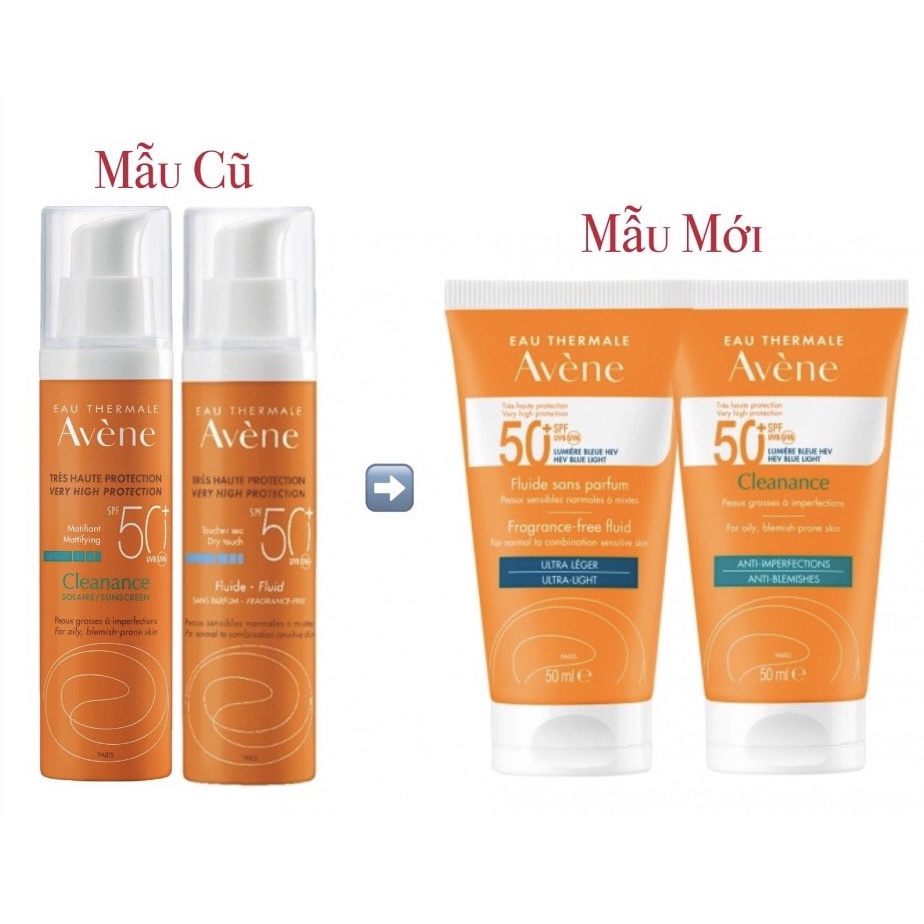 [Bill Pháp] Kem chống nắng Avene Cleanance SPF 50+ dành cho da dầu, da dễ bị mụn - Mẫu mới