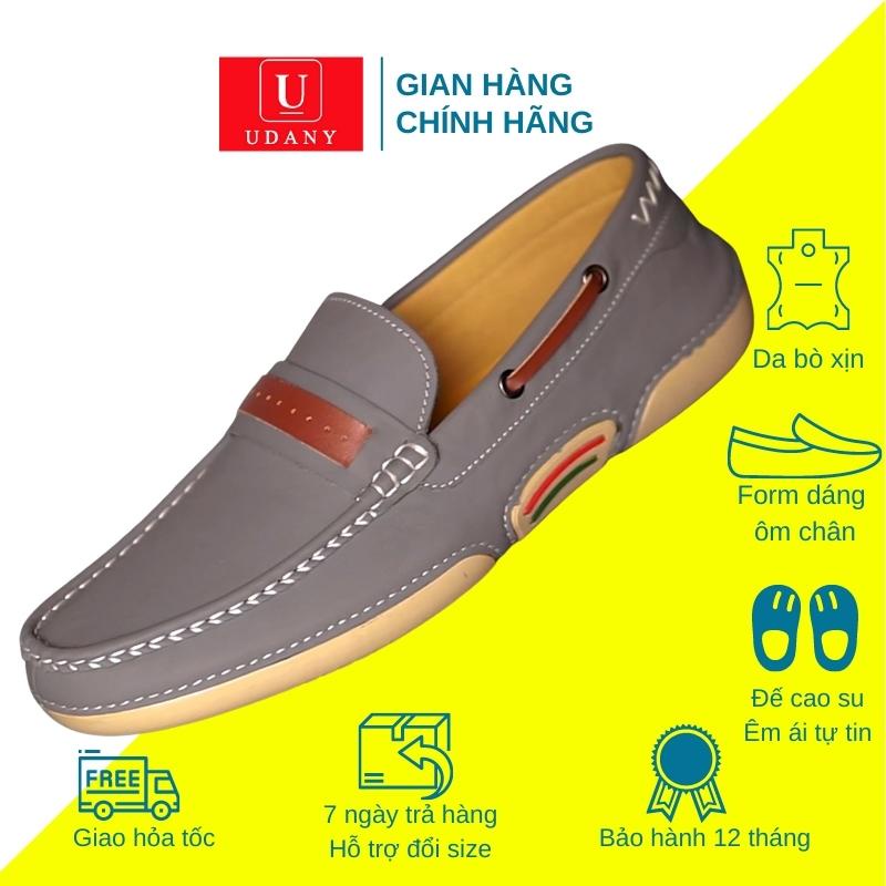 Giày Slipon Nam Da Bò UDANY Cao Cấp Giày Lười Kiểu Dáng Công Sở Thời Trang - GLN34