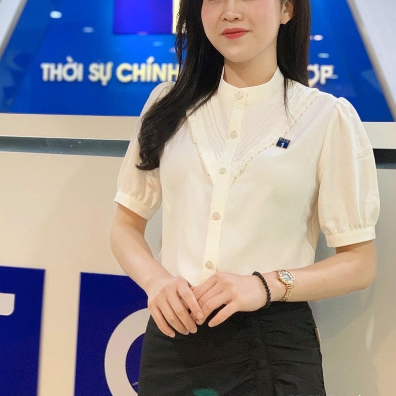Áo sơ mi nữ ngắn tay G525 mẫu mới chất mềm lên dáng siêu xinh - Gem Fashion
