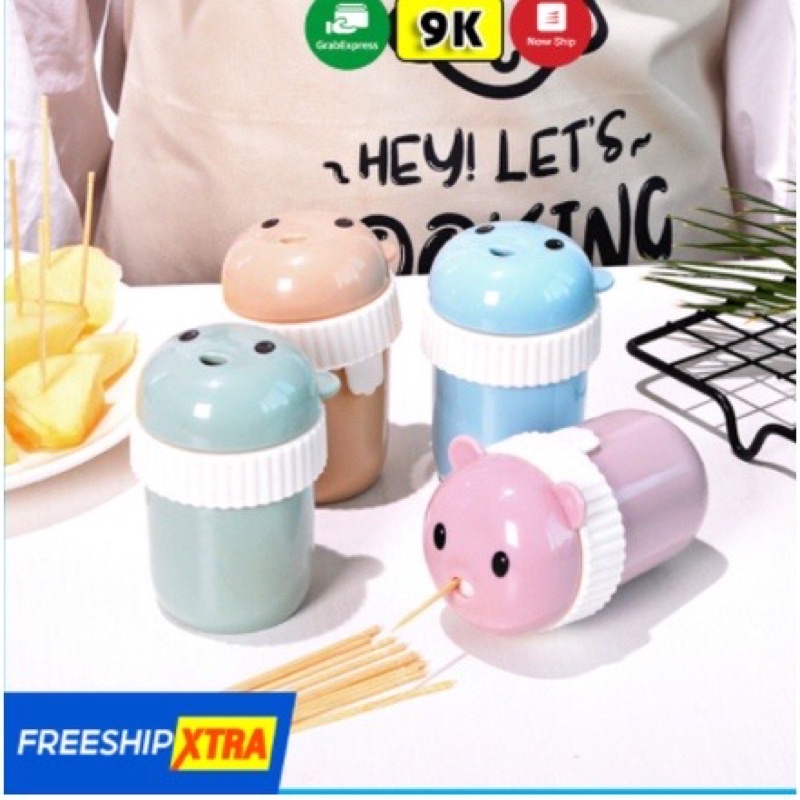 Lọ Đựng Tăm ,hũ đựng tăm, tiêu,Hạt Tiêu Bằng Nhựa Cao Cấp Hình Gấu Dễ Thương cao cấp
