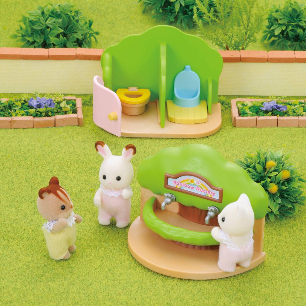 Đồ Chơi Sylvanian Families Bộ Nhà Vệ Sinh Trường Mẫu Giáo Nursery Bathroom Set