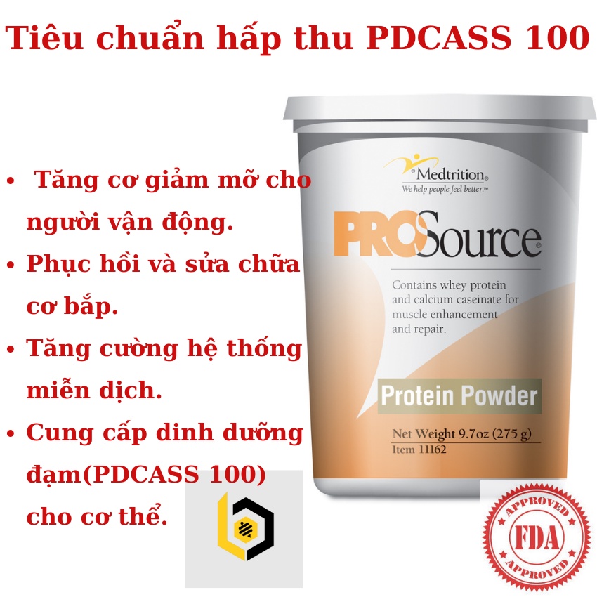 Sữa Prosource -Đạm chuẩn PDCASS 100-USA