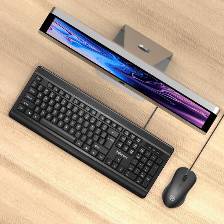 Combo bàn phím và chuột có dây inphic V580S cho văn phòng, chơi game - Chính Hãng