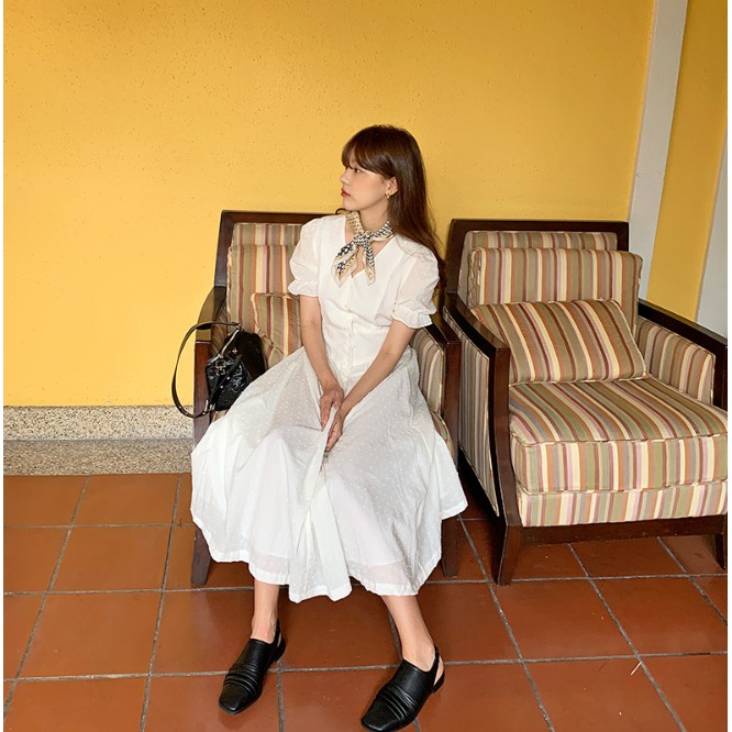 Đầm Chấm Bi Thời Trang Cao Cấp Dành Cho Phụ Nữ Trung Niên 33296