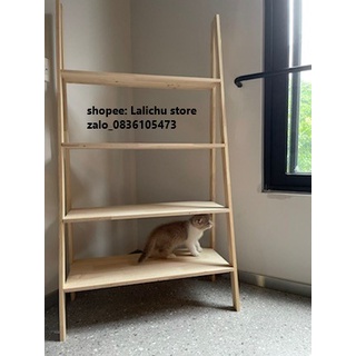 Kệ chữ A bằng gỗ 4 tầng để cây trang trí