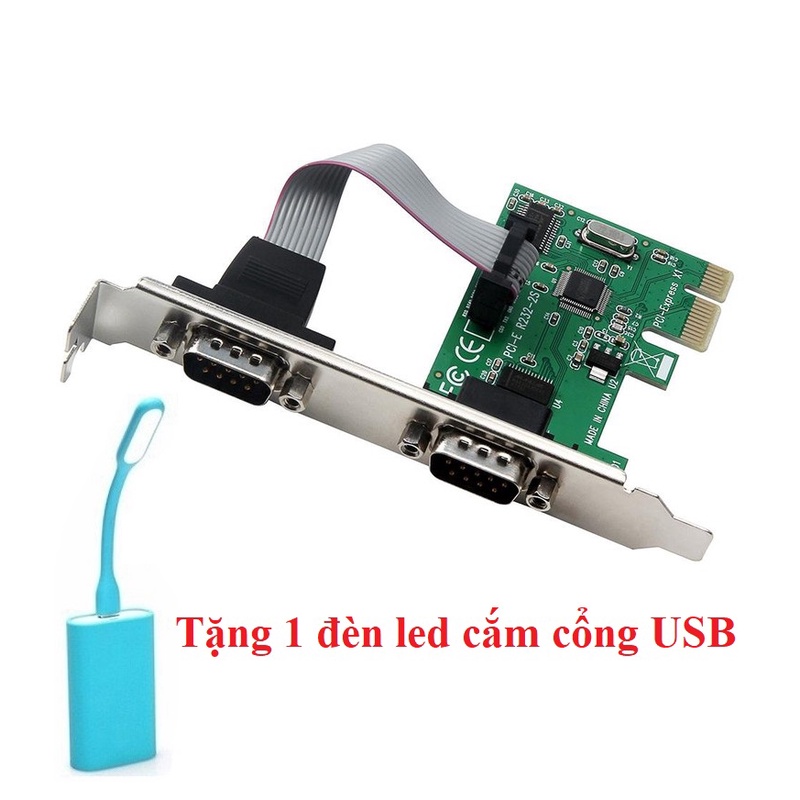 Card PCI Ex To Com RS232 Tặng 1 đèn led cắm cổng USB