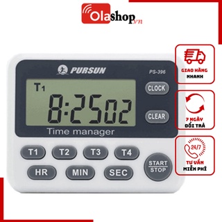 Đồng hồ bấm giờ pomodoro hẹn giờ đếm ngược 4 kênh