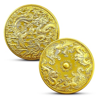 Móc khoá xu long phụng sum vầy