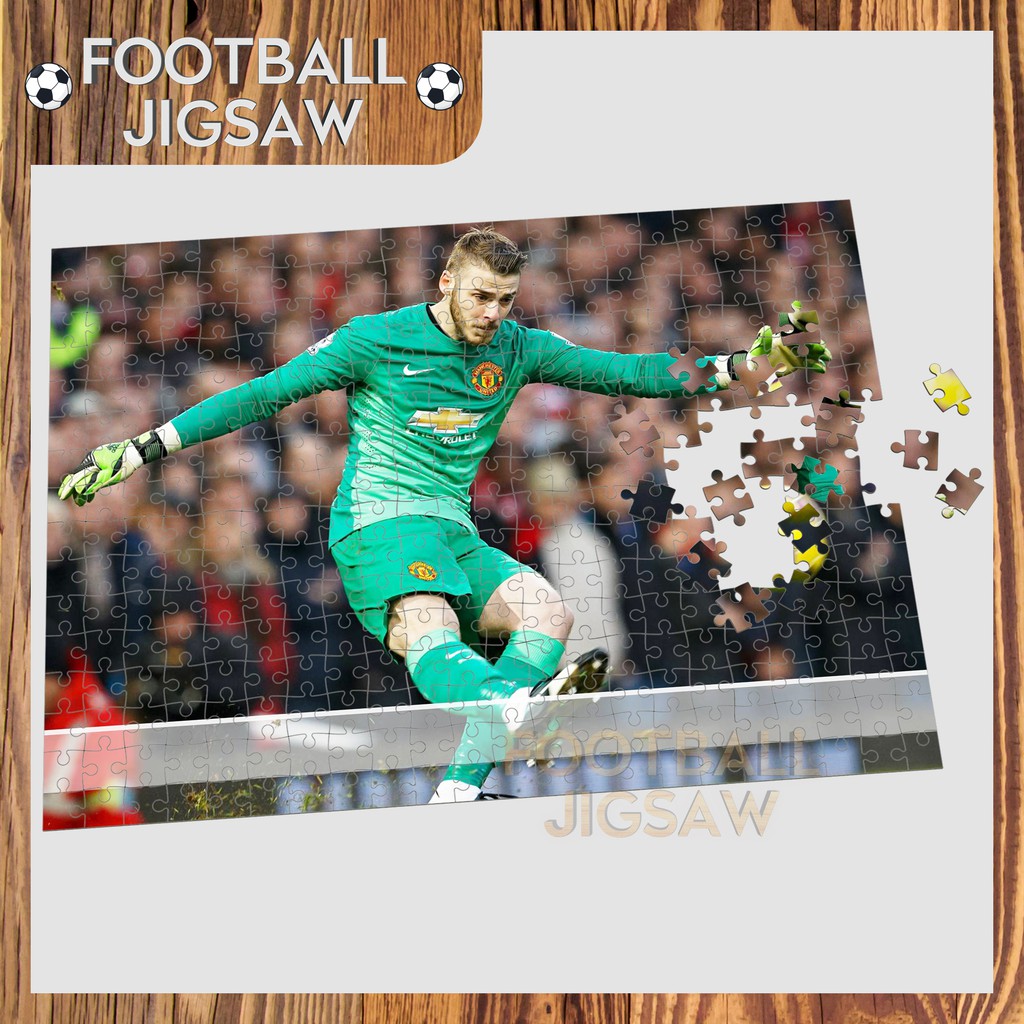 Tranh xếp hình cầu thủ david de gea clb manu, bộ ghép hình 300-500 mảnh, đồ chơi xếp hình FJ108