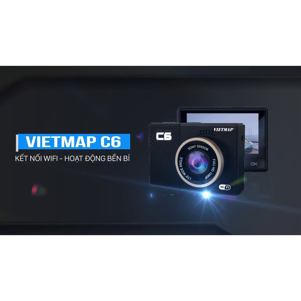 Camera hành trình Vietmap C6 Kết nối Wifi - cảm biến Sony - Bảo hành 12 tháng chính hãng