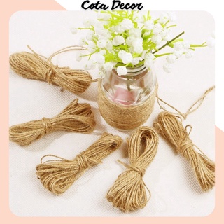Dây gai trang trí handmade size 2mm , Cuộn dây gai 5m trang trí nhà cửa