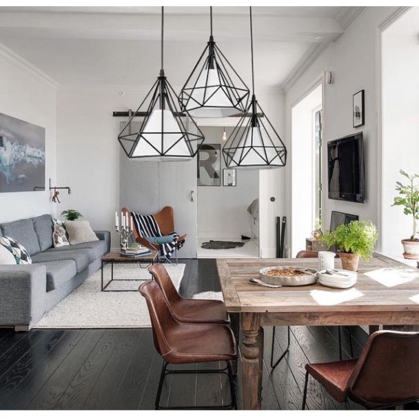 COMBO 3 đèn thả KIM CƯƠNG SIZE 25CM