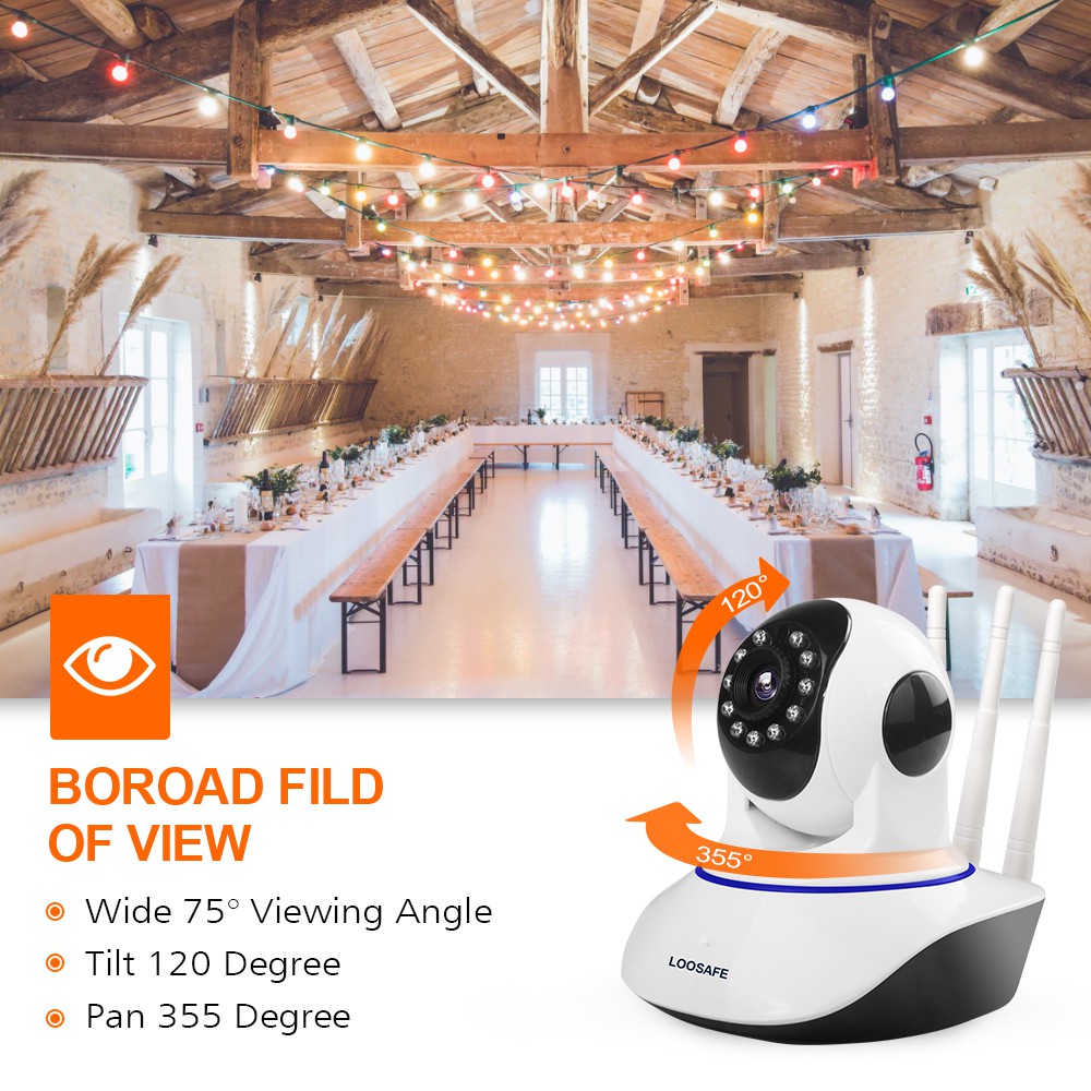 Camera 3 râu LOOSAFE 2.0 - Full HD 1080P kèm thẻ nhớ 32GB | WebRaoVat - webraovat.net.vn