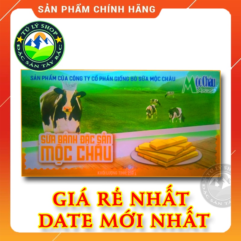 Bánh sữa Mộc Châu 200g (Hộp vàng vị nguyên bản)