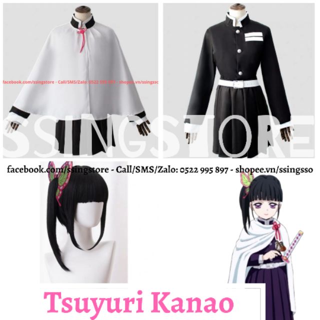 Set COSPLAY nhân vật Tsuyuri Kanao trong Anime  Kimetsu Yaiba Zenitsu