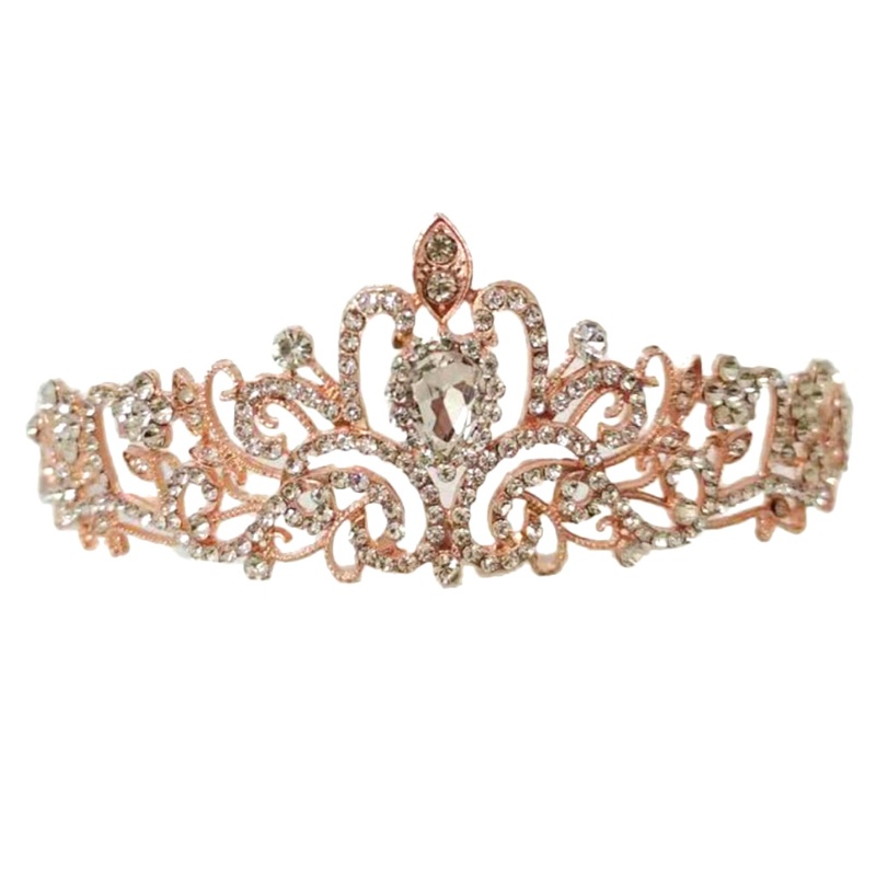 Flgo Vương Miện Đính Đá Pha Lê Kèm Lược Cài Dành Cho Cô Dâu Trong Tiệc Cưới Hóa Trang Halloween