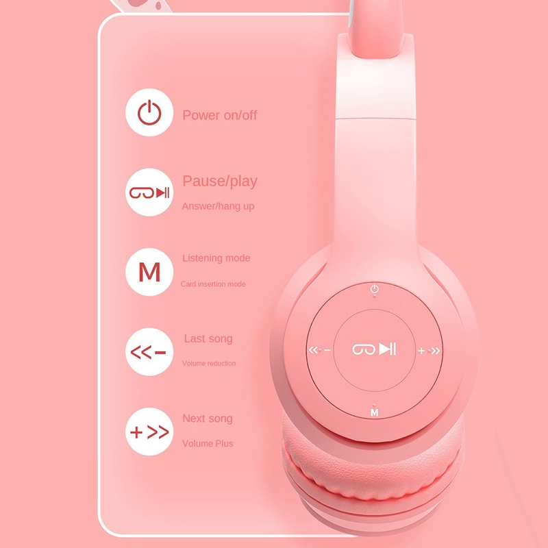 【HÀNG MỚI VỀ】Tai Nghe Mèo Tương Thích Bluetooth, Tai Nghe Tai Mèo Dễ Thương Có Mic âm Trầm Mạnh Mẽ Và Dung Lượng Pin Khủng 400mAh Casealpha ZOE