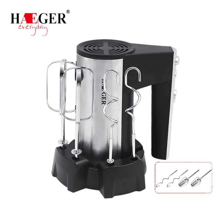 Máy Đánh Trứng Cầm Tay Đa Năng HAEGER 450W Đánh Trứng, Đánh Kem, Trộn Bột, Tạo Bọt Cà Phê