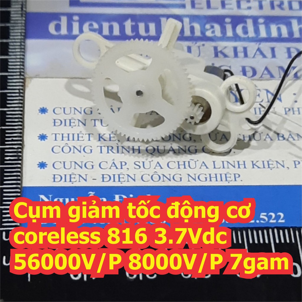 Cụm giảm tốc động cơ coreless 816 3.7Vdc 56000V/P 7gam kde7217