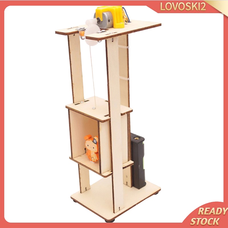 [LOVOSKI2]DIY Electric Lift Kids Educational Toy Elevator Model Science Toys