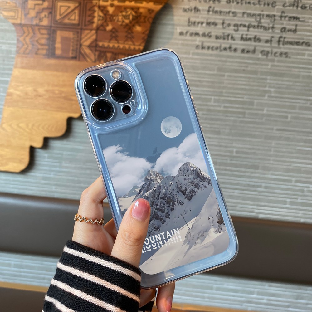 Ốp Điện Thoại TPU Trong Suốt Hình Núi Tuyết Cho iPhone 13 Pro Max 11 Pro Max 12 Mini X XR XS Max SE 2020 2022 6 6S 7 8 Plus