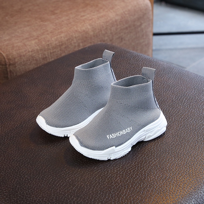 Giày Sneaker Dệt Kim Thoáng Khí Cho Bé