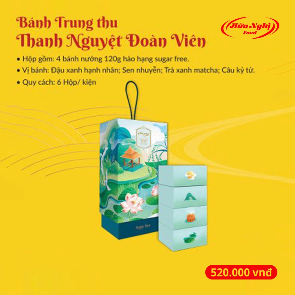 Bánh Trung Thu Hữu Nghị - Thanh Nguyệt Đoàn Viên (HN.HDB3)