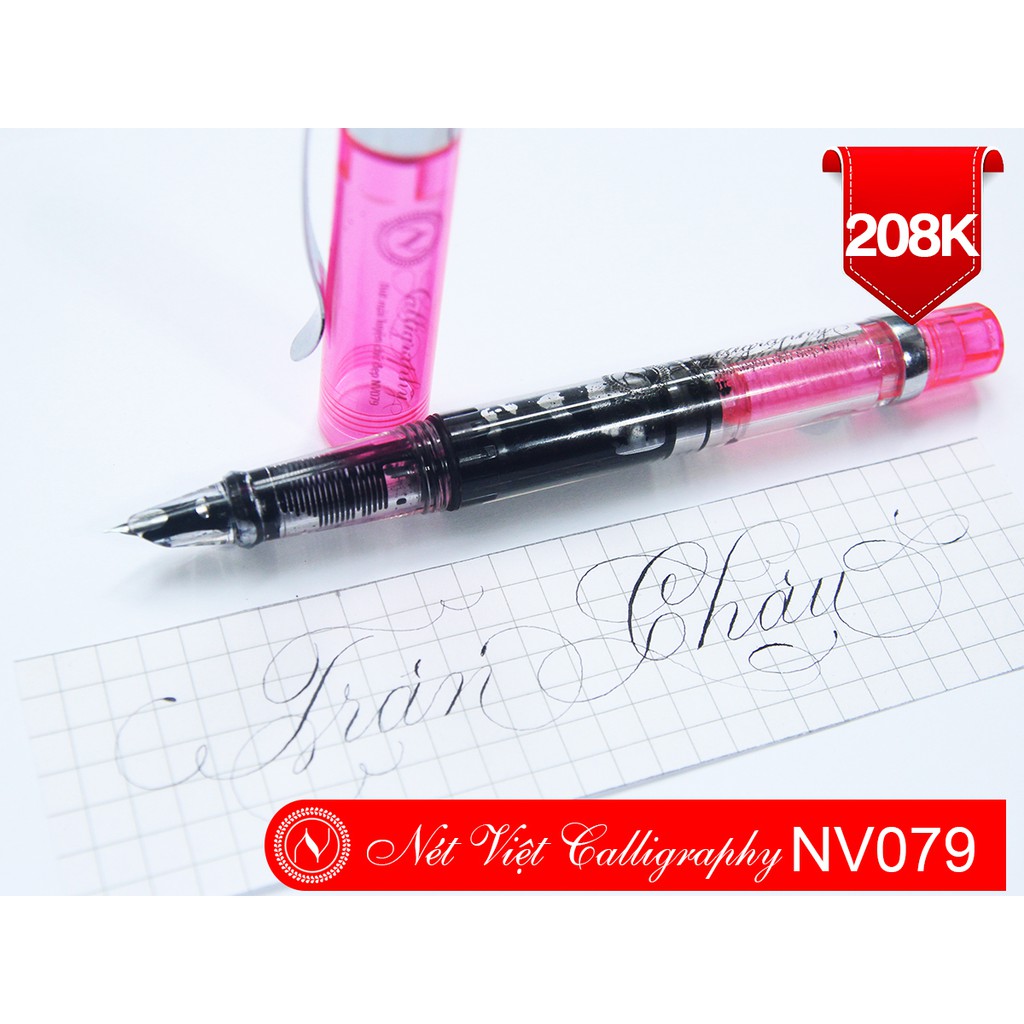 Bút ngòi lá tre kim tinh Nét Việt- NV079 -siêu thanh đậm-không rỉ-không kén mực