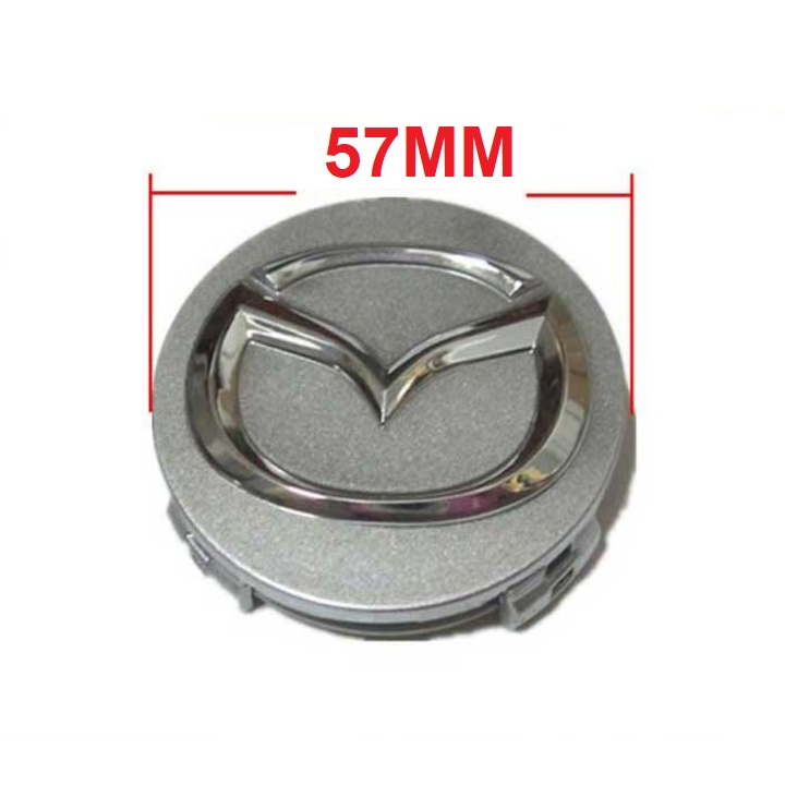 Logo chụp mâm, lazang bánh xe Mazda đường kính 57mm