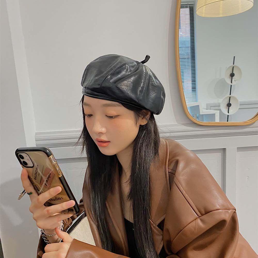 Mũ Nồi Da PU VANES1 Phong Cách Anh Quốc