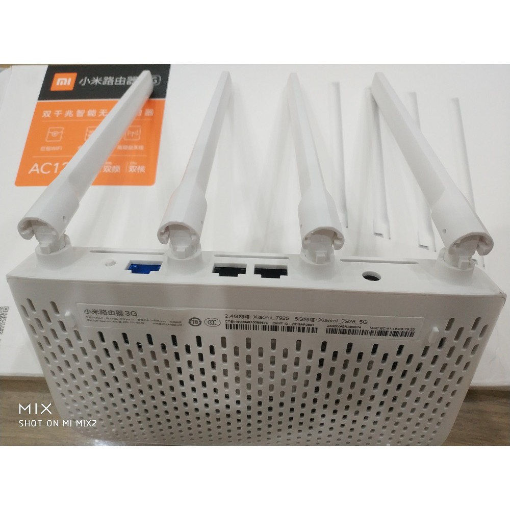 Bộ phát Wifi Xiaomi Router Gen 3G Ver 2 mới nhất 2019, AC1200 với 2 băng tần sóng 2.4GHZ và 5GHZ, Rom 128MB, Ram 128MB | BigBuy360 - bigbuy360.vn