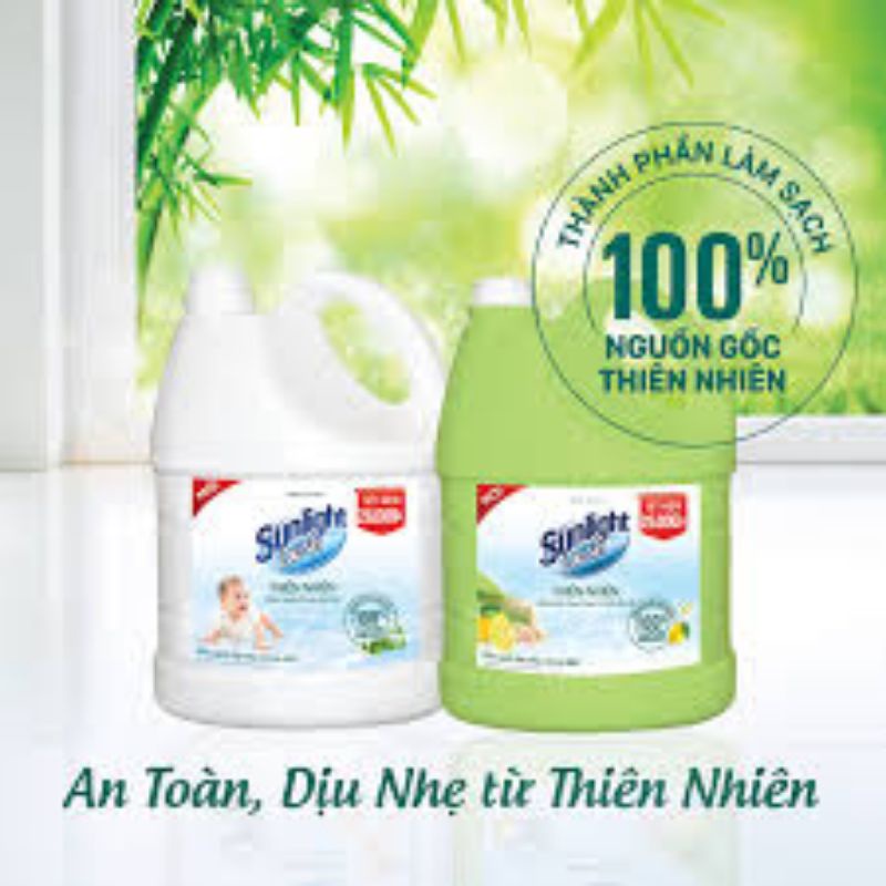 Nước Lau Sàn Sunlight Tinh Dầu Thảo Mộc Hương Chanh & Sả Can 3.6kg.