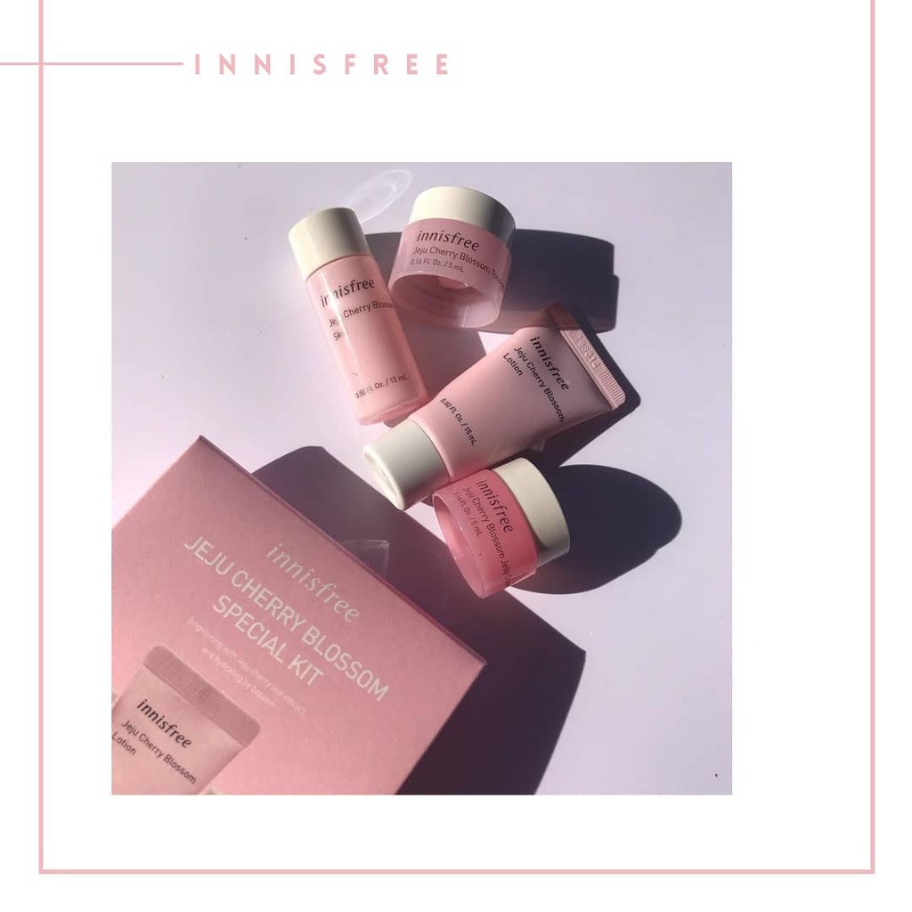 Set dưỡng trắng da Innisfree Jeju Cherry Blossom Special kit (4 items)-[COCOLUX] | BigBuy360 - bigbuy360.vn