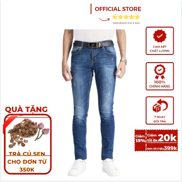 511 512 513 Quần Jean Nam,Quần Jean Nam Ống Rộng Rockstar mài xước nhẹ chất đẹp co giãn