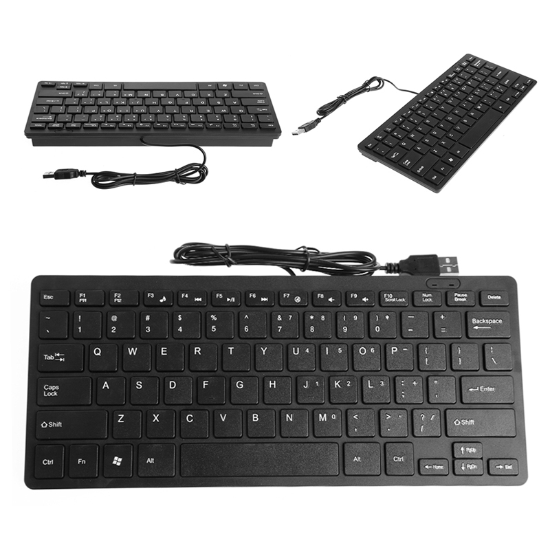 IOR* Mini Slim Multimedia USB Wired External Keyboard For Notebook Laptop PC Computer