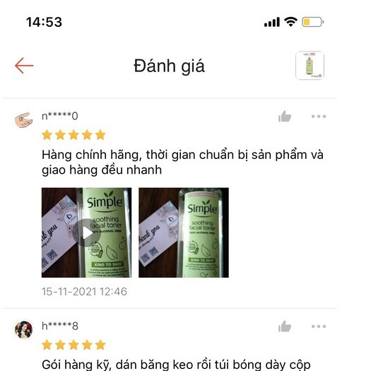 Nước hoa hồng cho da nhạy cảm Simple Kind To Skin Soothing Facial Toner 200ml