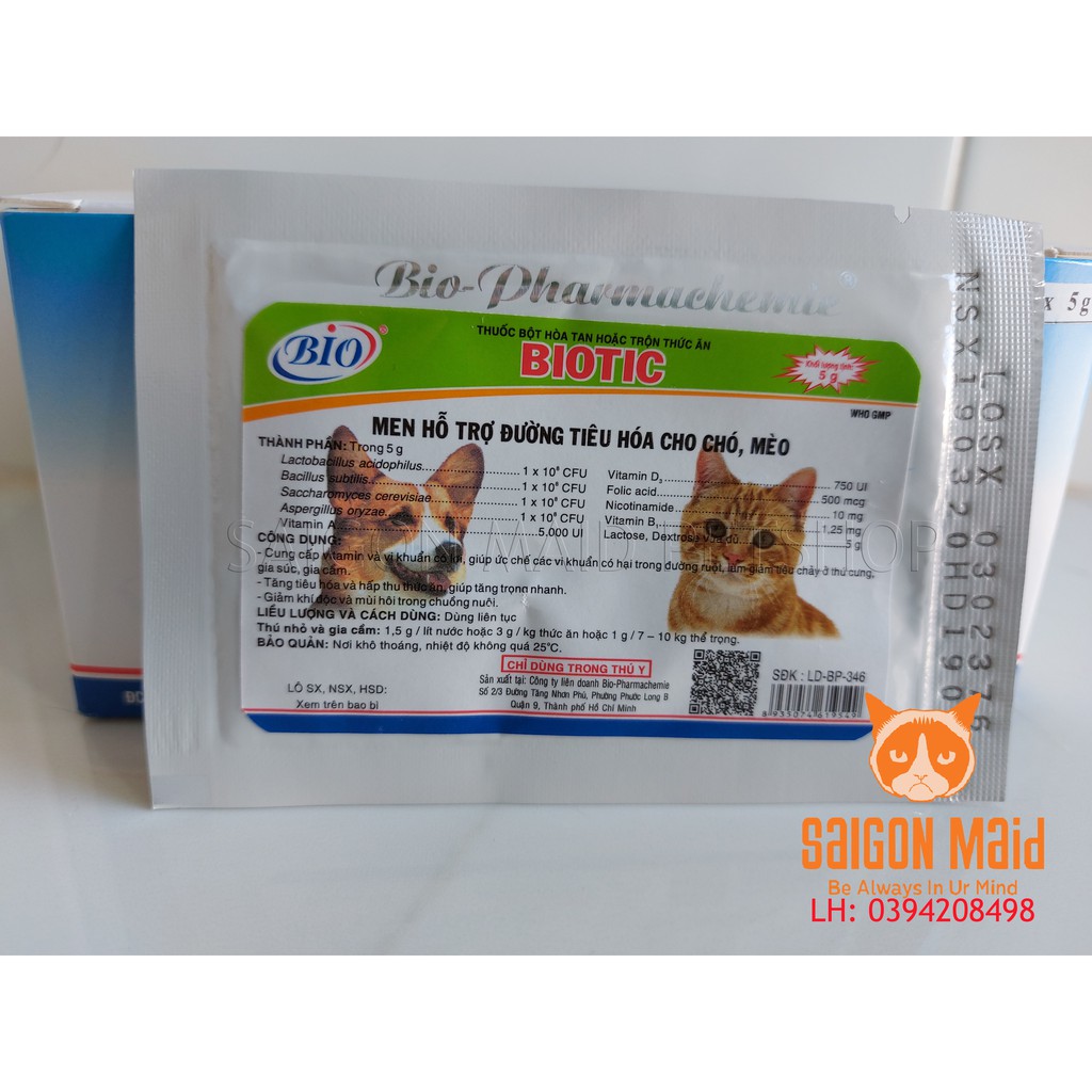 Men tiêu hóa dành cho chó mèo Bio-Biotic