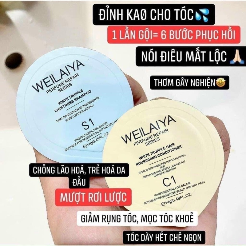 SET TEST MINI DẦU GỘI NẤM TRUFFLE WEILEIYA